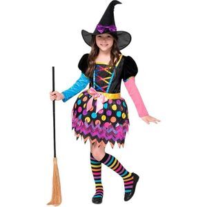 Brand New Spooktacular Creations Youth Girl Funky Witch Halloween Costume  Sz M